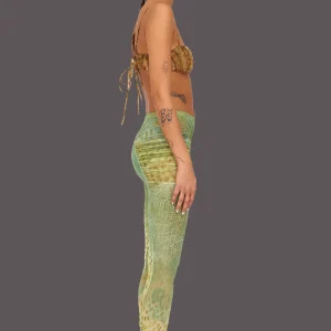 Pants | Collina Strada GREEN GECKO PURR LEGGING