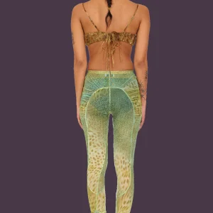Pants | Collina Strada GREEN GECKO PURR LEGGING
