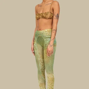 Pants | Collina Strada GREEN GECKO PURR LEGGING