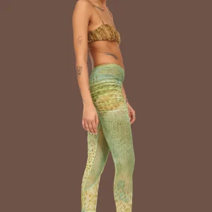 Pants | Collina Strada GREEN GECKO PURR LEGGING