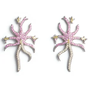 Earrings | Collina Strada HOT PINK CANARY ETOILE EARRING