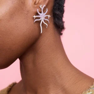 Earrings | Collina Strada HOT PINK CANARY ETOILE EARRING
