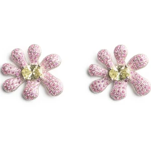Earrings | Collina Strada HOT PINK CANARY SQUASHED BLOSSOM EARRING