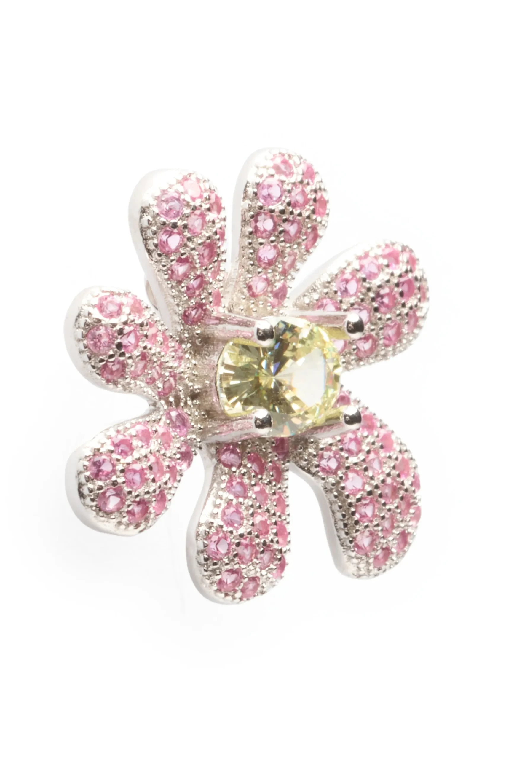 hot_pink_canary_squashed_blossom_earring_2.webp Earrings | Collina Strada HOT PINK CANARY SQUASHED BLOSSOM EARRING