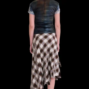 Skirts | Pants | Collina Strada LIGHT BROWN PLAID DRIZZLE SKIRT