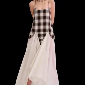 Tops | Dresses | Collina Strada LIGHT BROWN PLAID MAGNOLIA DRESS