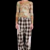 Pants | Collina Strada LIGHT BROWN PLAID MIKAELA JEAN