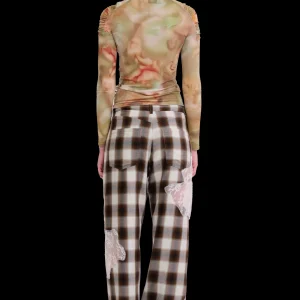 Pants | Collina Strada LIGHT BROWN PLAID MIKAELA JEAN