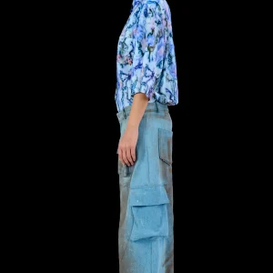 Pants | Collina Strada LIGHT DENIM TATU CARGO PANT