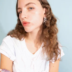 Earrings | Collina Strada LIGHT ROSE SPIKE MONSTER EARRING