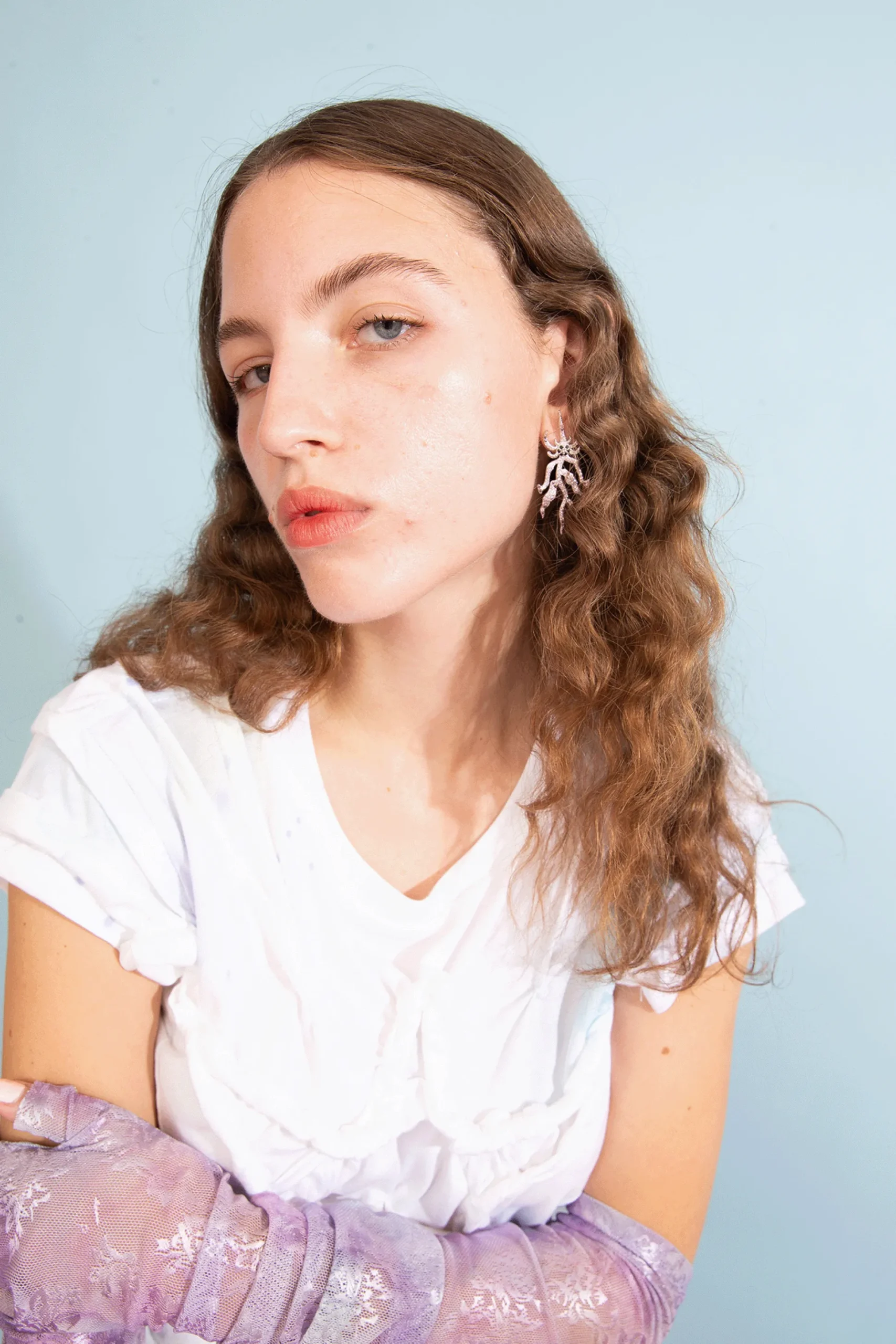 light_rose_spike_monster_mix_earring_1.webp Earrings | Collina Strada LIGHT ROSE SPIKE MONSTER MIX EARRING