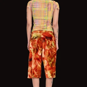 Tops | Collina Strada LIME PLAID ARC S/S TOP