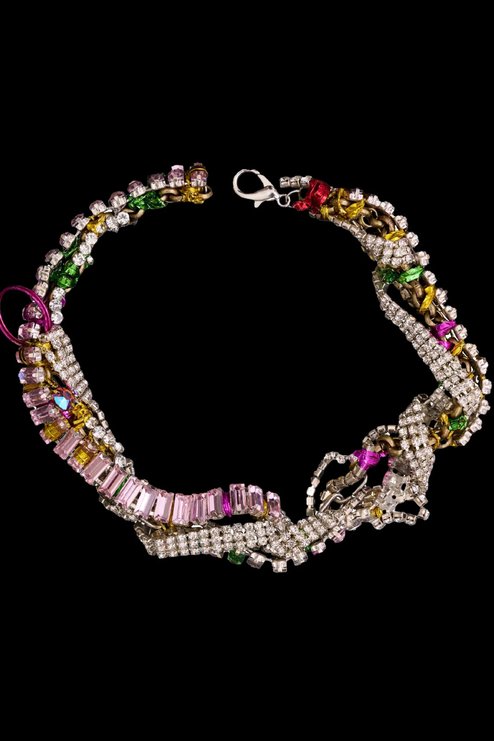 multi_rhinestone_junk_necklace_0.webp Necklaces | Collina Strada MULTI RHINESTONE JUNK NECKLACE