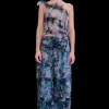 Pants | Collina Strada NAVY GARDEN BLUR BUNGEE PANT