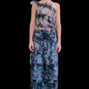 Pants | Collina Strada NAVY GARDEN BLUR BUNGEE PANT