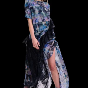 Dresses | Collina Strada NAVY GARDEN BLUR FANNY RITUAL DRESS