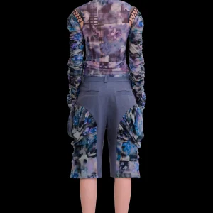 Pants | Collina Strada NAVY GARDEN BLUR GIVA SHORT