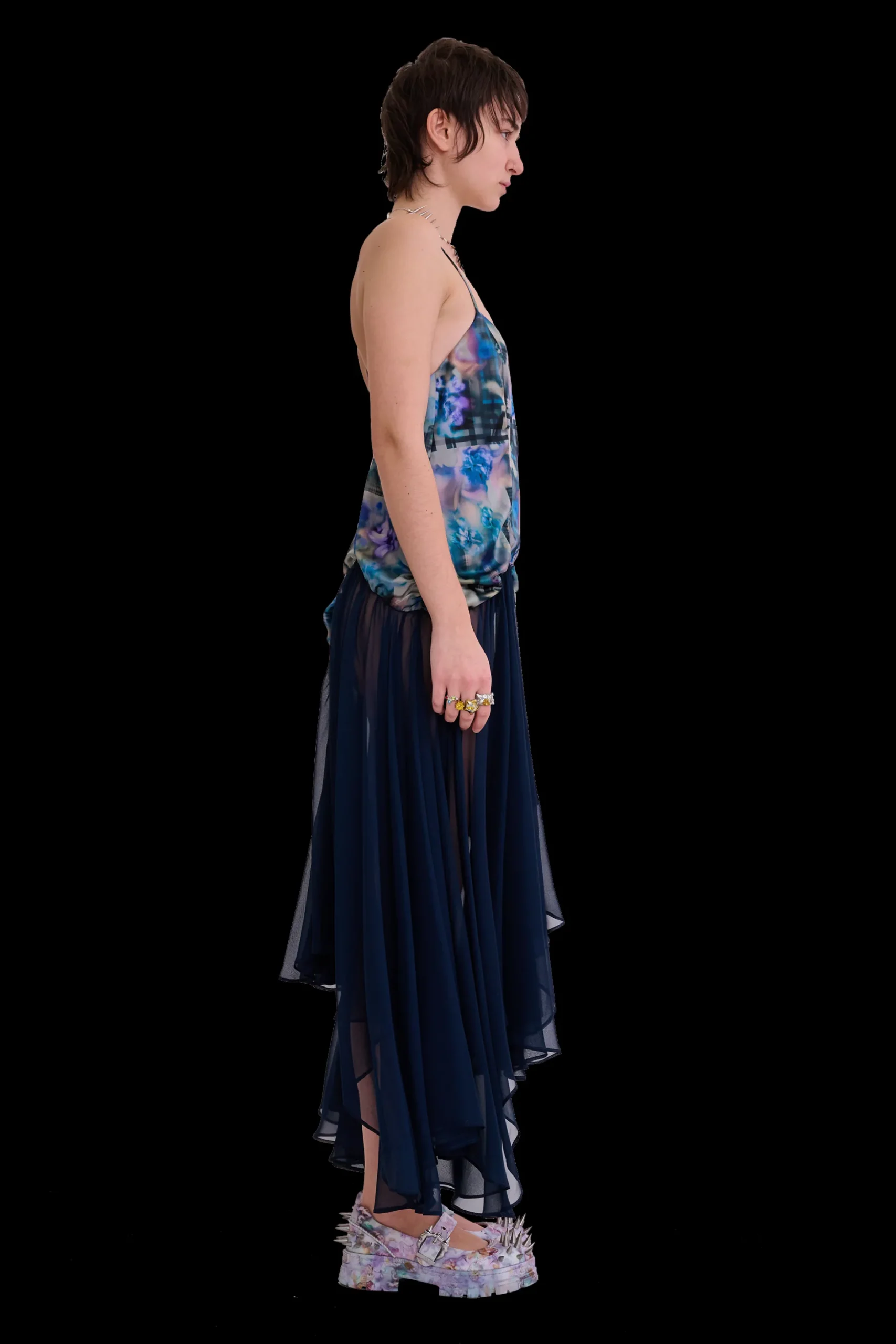 navy_garden_blur_magnolia_dress_5.webp Tops | Dresses | Collina Strada NAVY GARDEN BLUR MAGNOLIA DRESS