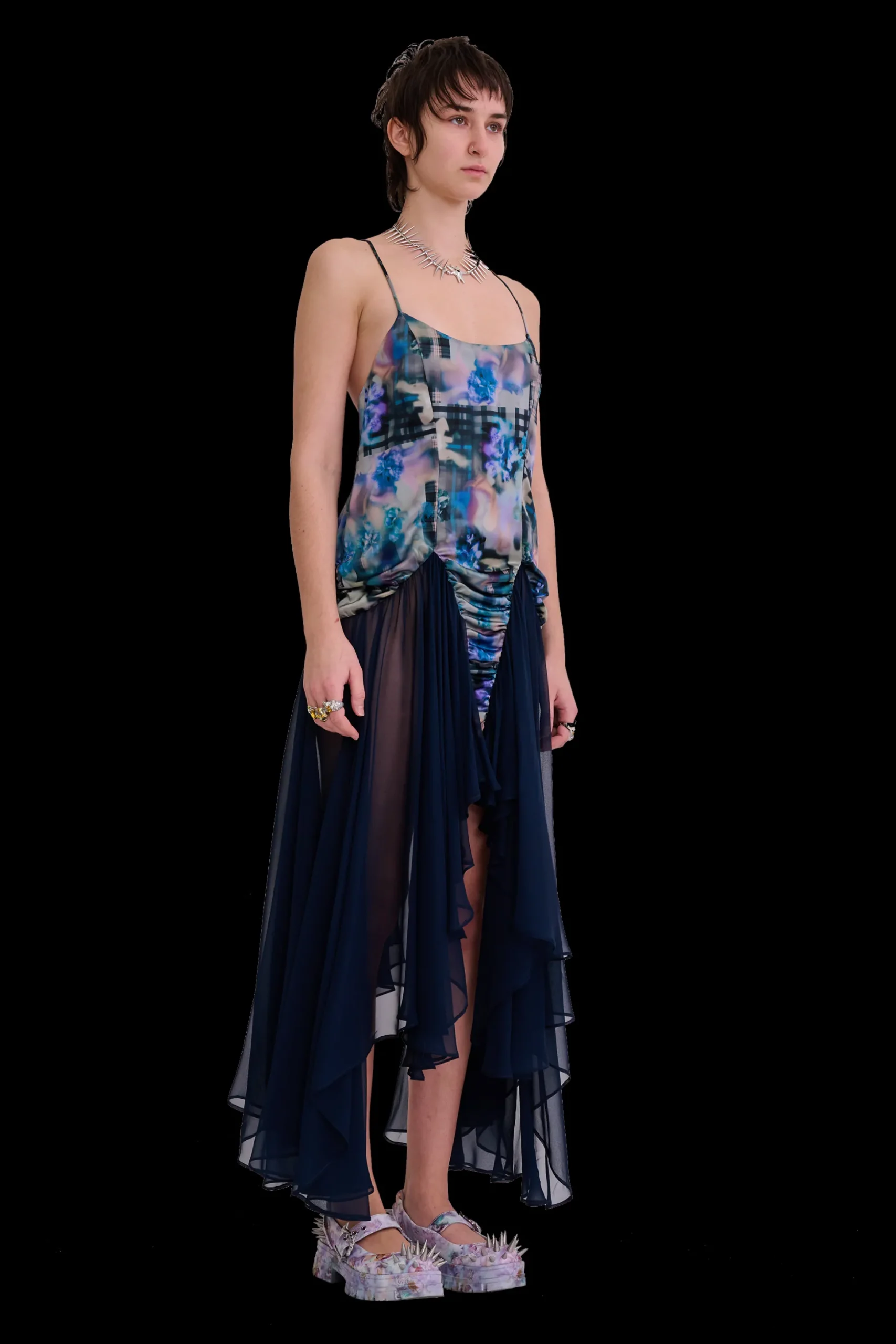 navy_garden_blur_magnolia_dress_6.webp Tops | Dresses | Collina Strada NAVY GARDEN BLUR MAGNOLIA DRESS
