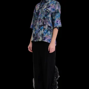 Tops | Collina Strada NAVY GARDEN BLUR MARKET BUTTON UP