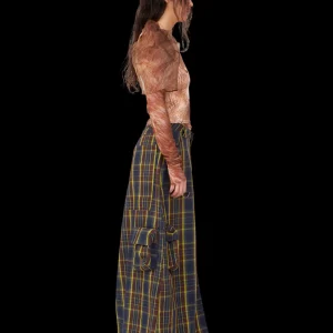 Skirts | Collina Strada NAVY LIME PLAID STOMP SKIRT