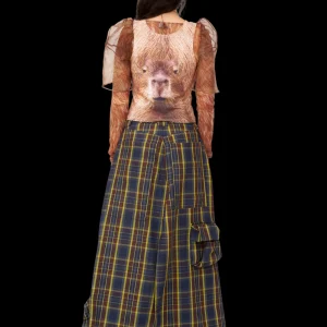 Skirts | Collina Strada NAVY LIME PLAID STOMP SKIRT