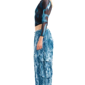 Tops | Collina Strada NAVY MELTING BLOOM CARDIO CREW NECK