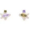 Earrings | Collina Strada OLIVE AMETHYST STELLA STUDS