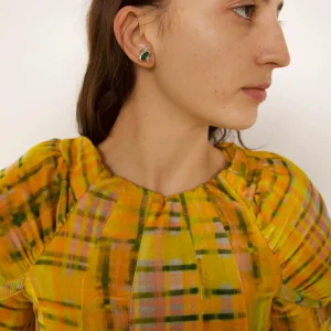 Earrings | Collina Strada OLIVE AMETHYST STELLA STUDS