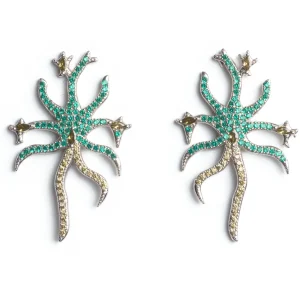 Earrings | Collina Strada OLIVINE EMERALD ETOILE EARRING