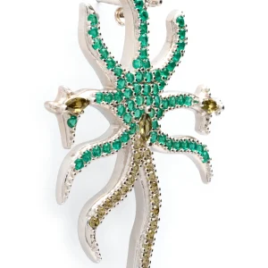 Earrings | Collina Strada OLIVINE EMERALD ETOILE EARRING