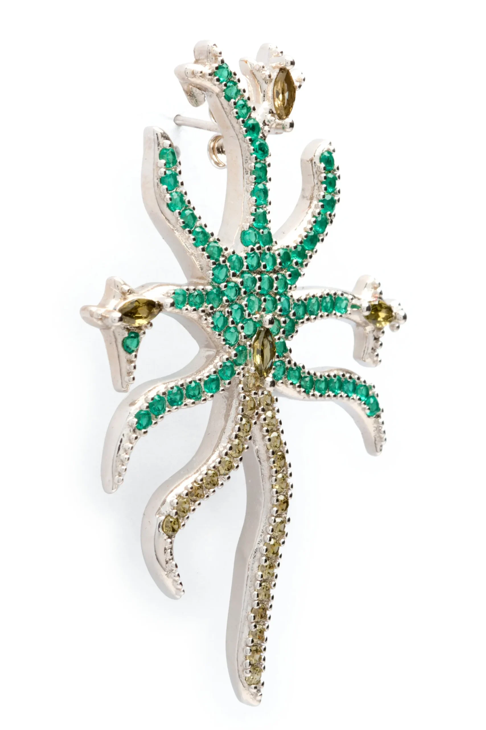 olivine_emerald_etoile_earring_1.webp Earrings | Collina Strada OLIVINE EMERALD ETOILE EARRING