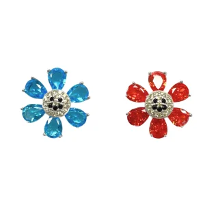 Earrings | Collina Strada ORANGE TURQUOISE HAPPY FLOWER EARRING