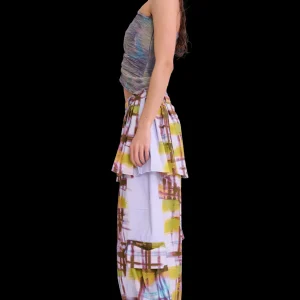 Skirts | Pants | Collina Strada PAINTED PLAID LAWN SKIRT CARGO PANT