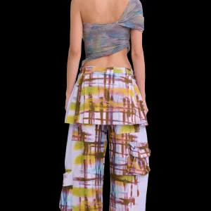 Skirts | Pants | Collina Strada PAINTED PLAID LAWN SKIRT CARGO PANT