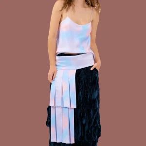 Tops | Collina Strada PERIWINKLE PLAID MEOW TOP