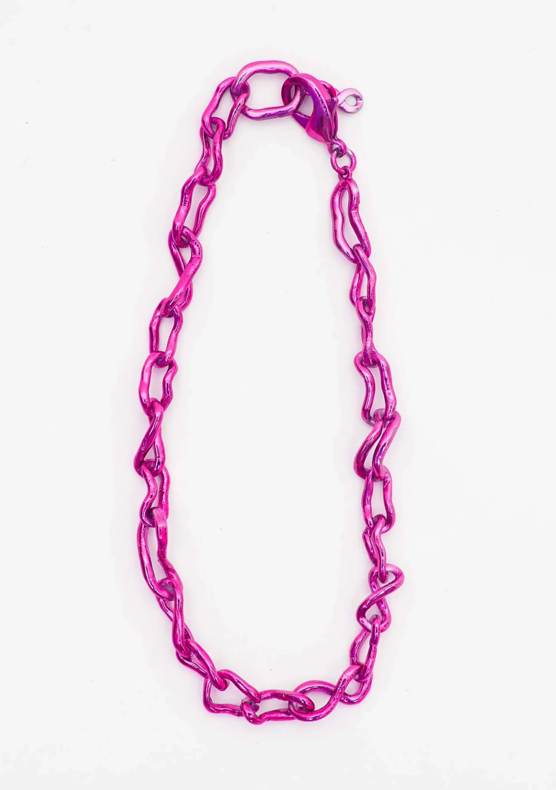 pink_crushed_chain_necklace_0.webp Necklaces | Collina Strada PINK CRUSHED CHAIN NECKLACE