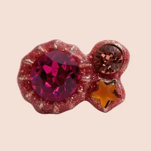 Rings | Collina Strada PINK GLITTER CANDY GEM RING