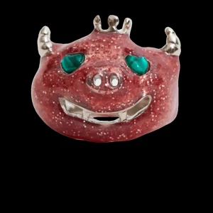 Rings | Collina Strada PINK GLITTER MUNSTER RING