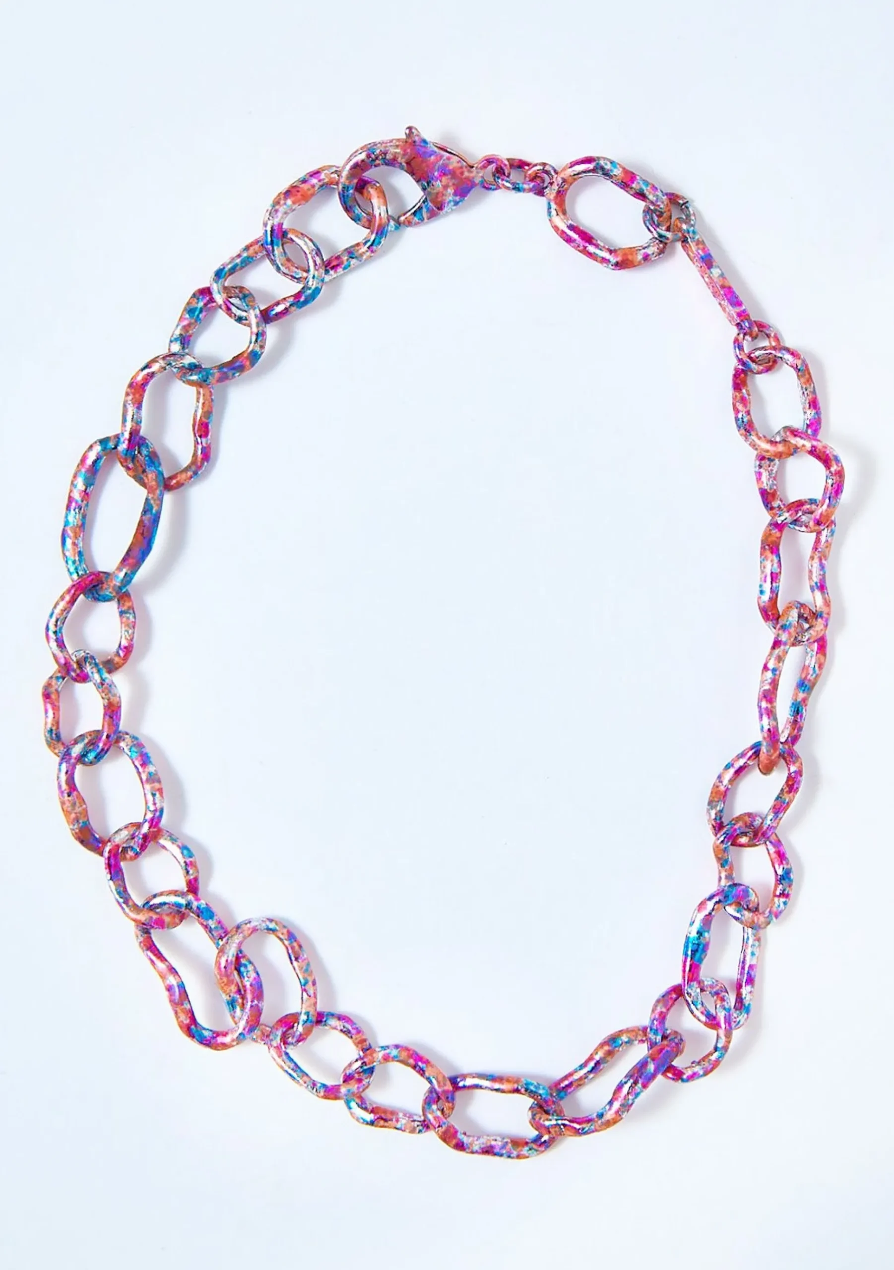 rainbow_polka_party_crushed_chain_necklace_0.webp Necklaces | Collina Strada RAINBOW POLKA PARTY CRUSHED CHAIN NECKLACE