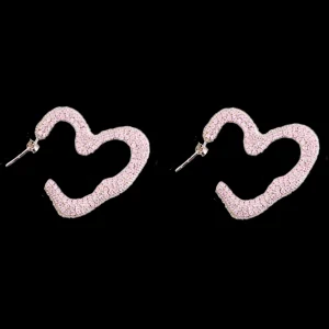 Earrings | Collina Strada ROSE SUPER HEART HOOP