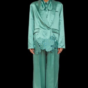 Outerwear | Collina Strada SAGE GREEN RIBBIT BLAZER