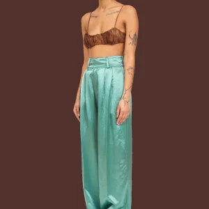 Pants | Collina Strada SAGE GREEN RIBBIT PANT
