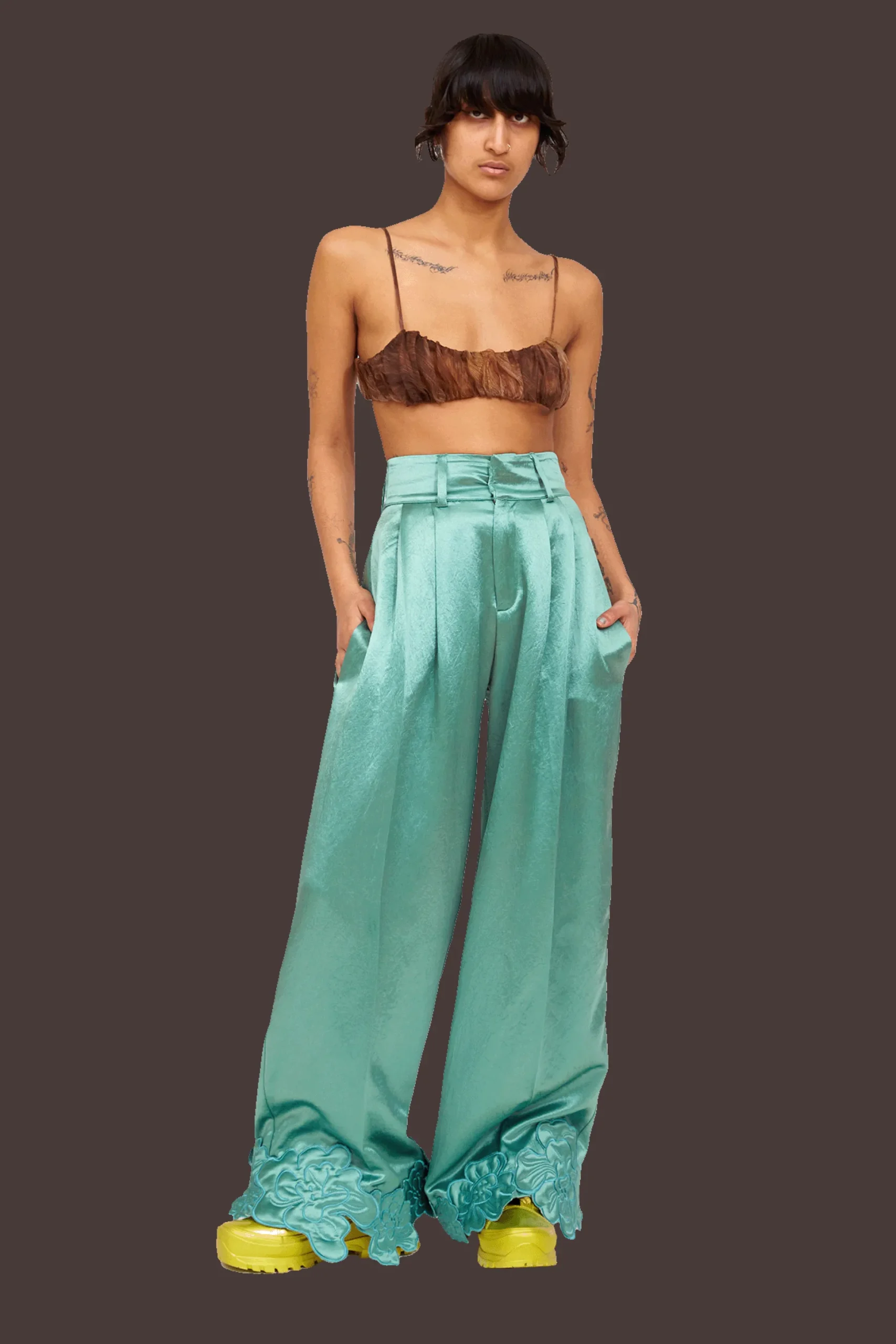 sage_green_ribbit_pant_6.webp Pants | Collina Strada SAGE GREEN RIBBIT PANT