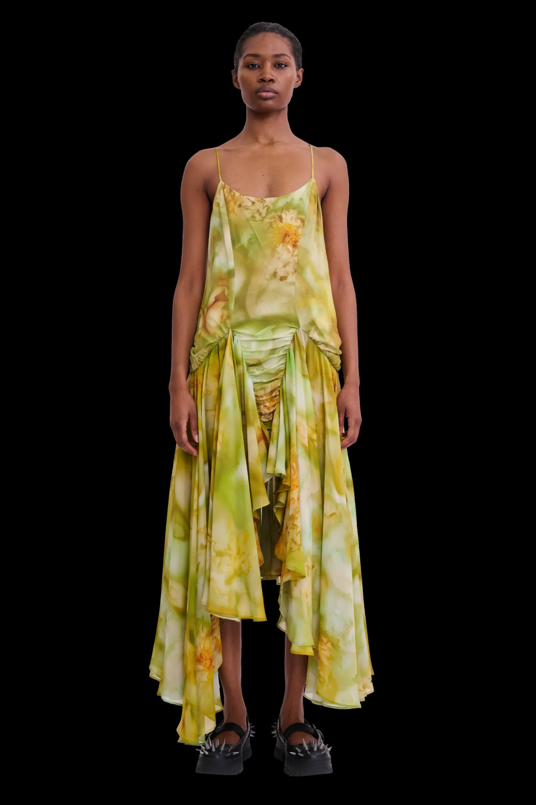 sage_molten_floral_magnolia_dress_0.webp Tops | Dresses | Collina Strada SAGE MOLTEN FLORAL MAGNOLIA DRESS