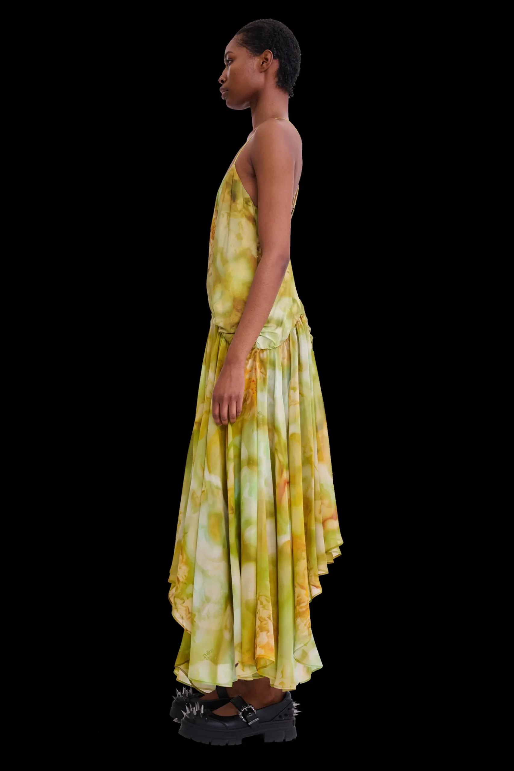 sage_molten_floral_magnolia_dress_4.webp Tops | Dresses | Collina Strada SAGE MOLTEN FLORAL MAGNOLIA DRESS