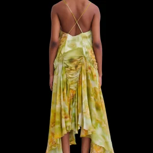 Tops | Dresses | Collina Strada SAGE MOLTEN FLORAL MAGNOLIA DRESS