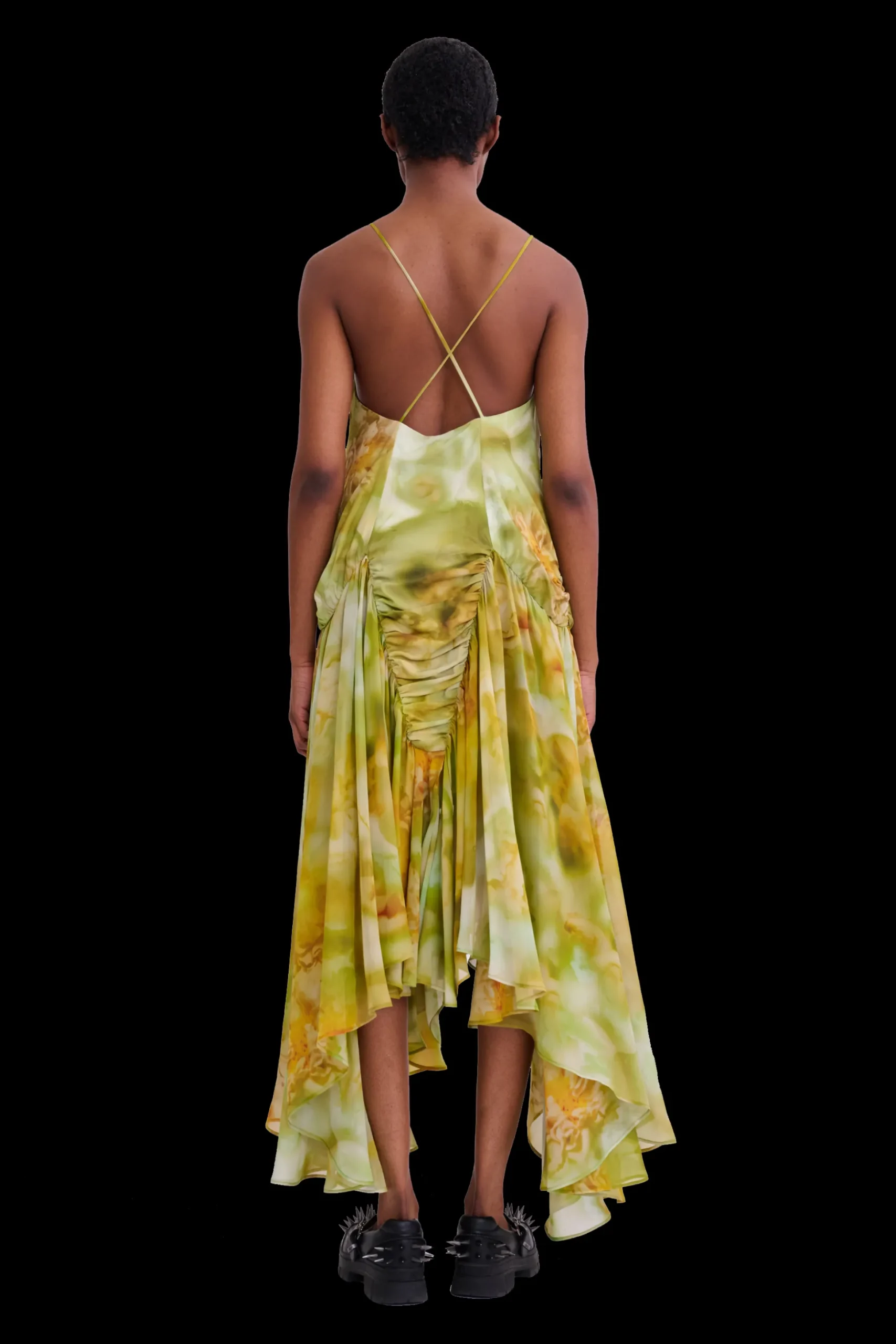 sage_molten_floral_magnolia_dress_5.webp Tops | Dresses | Collina Strada SAGE MOLTEN FLORAL MAGNOLIA DRESS