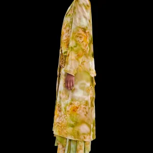 Outerwear | Collina Strada SAGE MOLTEN FLORAL SHORT WOLVERINE COAT