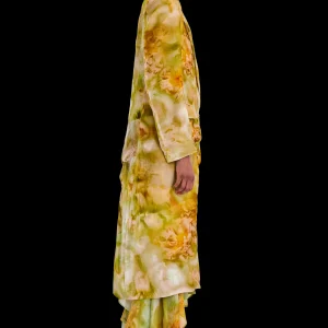 Outerwear | Collina Strada SAGE MOLTEN FLORAL SHORT WOLVERINE COAT